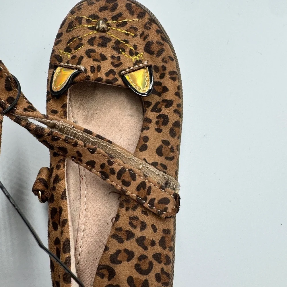 Cynthia Rowley Toddler Girl Size 10 Brown Leopard Kids Dress Shoes Flats